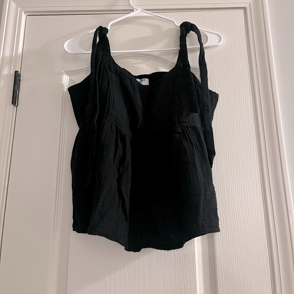Cute black old navy crop top with shoulder ties